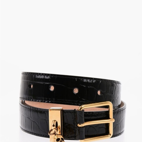 Alexander McQueen Skull Croc Embossed leather - Picture 1 of 10